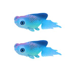 2PCS Artificial Betta Fish Aquarium Decorations Silicone Floating Moving Fish