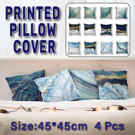 4PCS Home Printed Pillow Cases Decorative Cushion Covers Sofa Pillow Covers