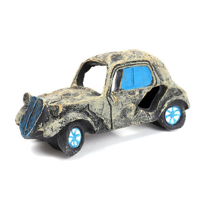 Creative Aquarium Decoration Resin Car Wreck Fish Shrimp Escape House Landscape
