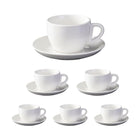 6PCS Ceramic Coffee Cup and Saucer Set Apricot Tea Cup with Ear Hotel Coffee Cup