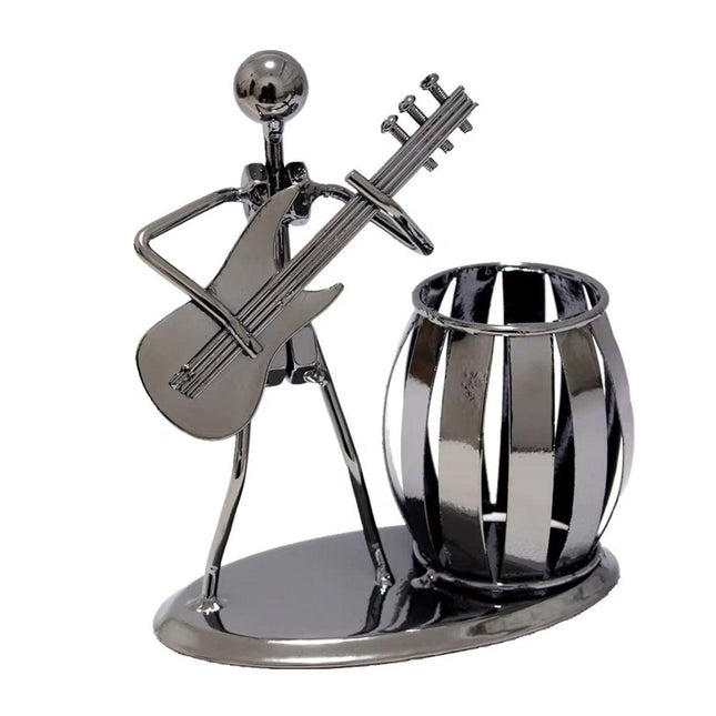 Vintage Iron Band Musical Pencil Holder Home Office Decorative Desk Ornament