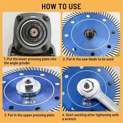 20pcs Angle Grinder Hexagonal Four-Hole Press Plate Stainless Steel Nut Set