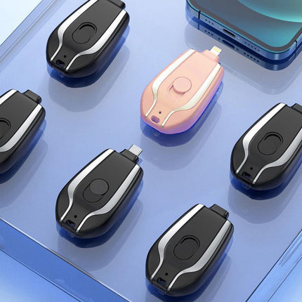Keychain Portable Mini Power Bank Emergency Pod Charger For Phone 1500mAh Type-c - Aimall