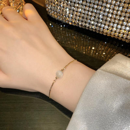 Luxury Zircon Rhinestone Round Bangle Bracelet for Women