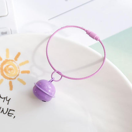 Gift DIY Pendant Color Bell Keychain Key Chain Accessories Plastic Key Ring Gift - Aimall