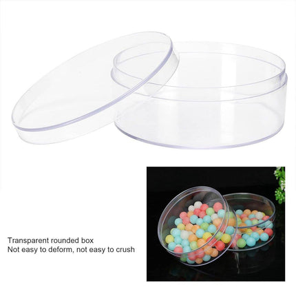 10pcs Clear Round Gift Boxes Plastic Candy Storage Containers for Party Favors