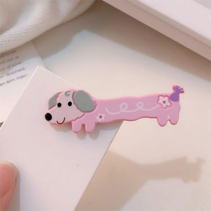 Cute Cartoon Animal Hair Clips Girls Duck Dog Cat Bang Clip Hair Accessories