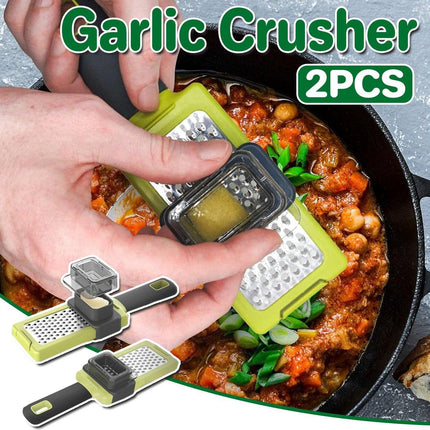 2pcs Manual Garlic Press Grinder Household Garlic Masher Pounder Kitchen Tools