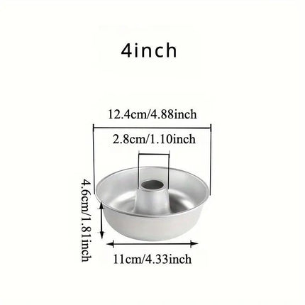 4pcs 4 Inch Hollow Mould Cake Bread Baking Mould Nonstick Round Cake Pan Set