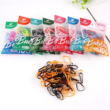 100PCS Elastic Rubber Hair Ties Hair Bands for Women and Girls