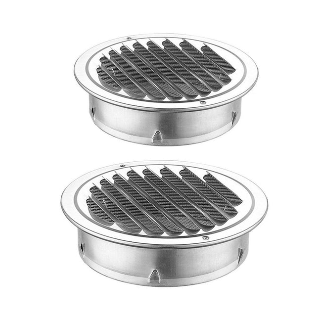 Stainless Steel Exhaust Fan Vent Outlet Flat Hood for Bathroom Kitchen Outlet