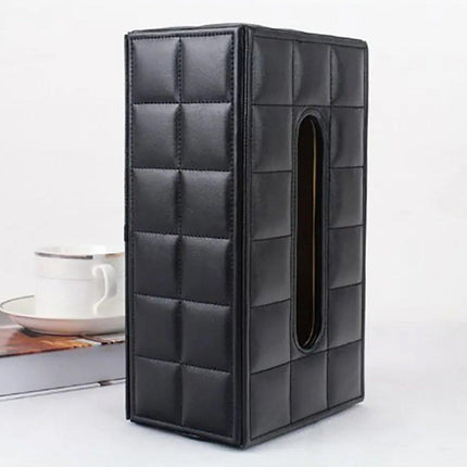 Leather Tissue Box Holder Rectangular Tissue Dispenser for Living Room Home