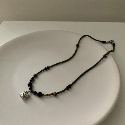 Handmade Beaded Collarbone Necklace for Women Luxury Couple Niche Neckchain