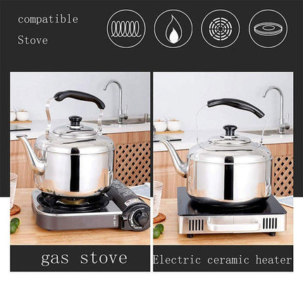 Large Capacity Stainless Steel Kettle for Home Restaurant Induction Cooker Safe
