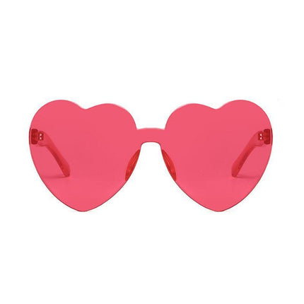 Love Heart Shape Sunglasses Fun Dress Party Festival Glasses Candy Colour - Aimall
