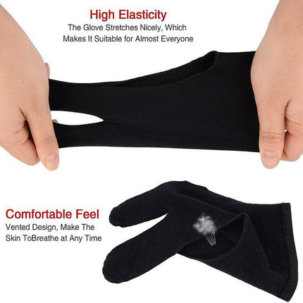 Two Finger Glove Artist Professional Graphic Tablet Sketch Drawing 4 Sizes Palm - Aimall