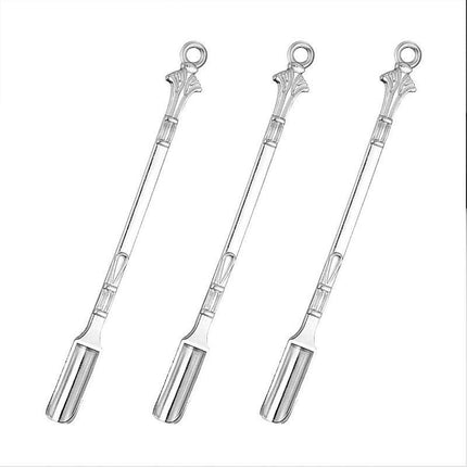 6X Mini Powder Ladle Scoop Mini Spoon Spatula Metal Shovel Silver color Spoon - Aimall