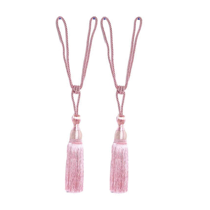 1pair Curtain Tiebacks Hanging Balls Tassel Rope Decorative Curtain Holders