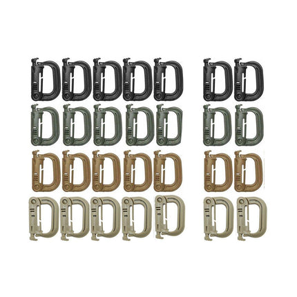 2/5pcs Outdoor D-ring Buckle for Backpack Mountaineering Hiking Camping Clip
