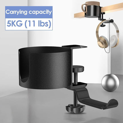 360-degree Rotating Metal Earphone Holder Desk Cup Storage Rack Headphone Stand