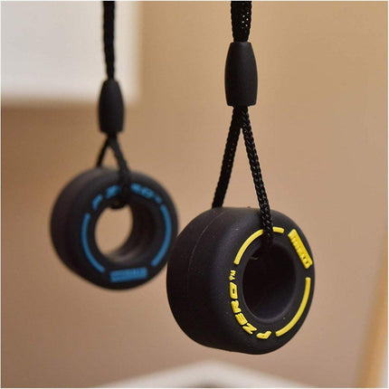 Creative PVC Soft Rubber Tire Keychain Car Key Pendant Schoolbag Accessories