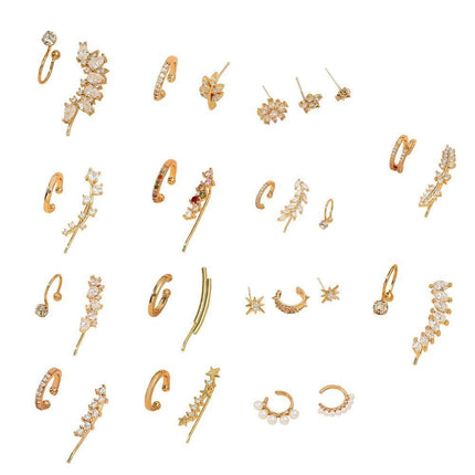 Simple Ear Clips No Piercing Stud Earrings Set Non Pierced Fashion Jewellery