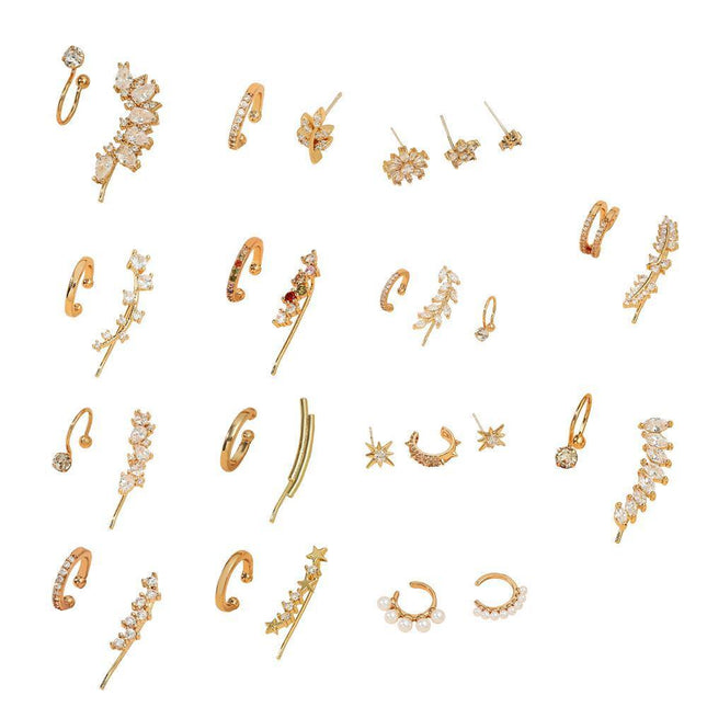 Simple Ear Clips No Piercing Stud Earrings Set Non Pierced Fashion Jewellery
