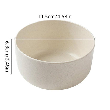 4pcs Healthy Wheat Straw Bowls Rice Bowls Soup Bowls Dining Bowls