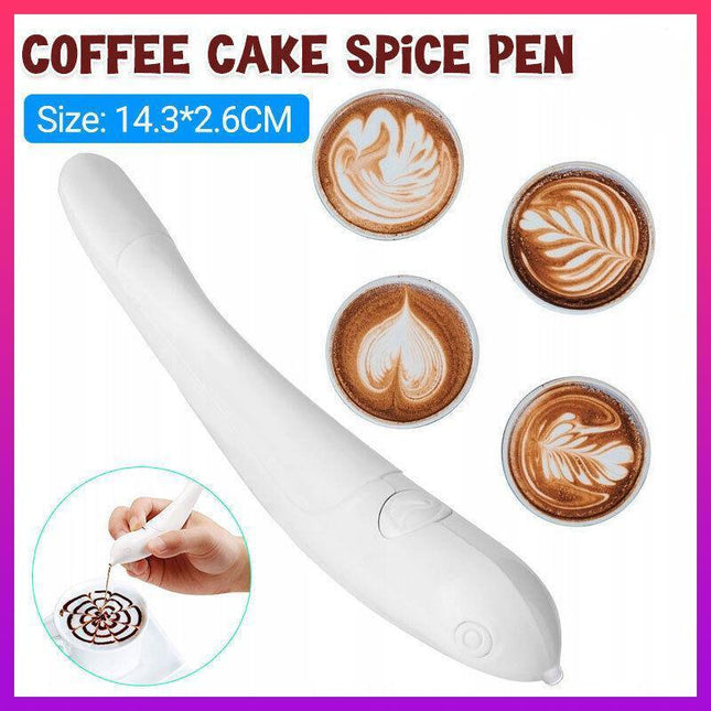 Electrical Latte Art Pen For Coffee Cake Spice Pen Decor Cake Carving Coffee Au - Aimall