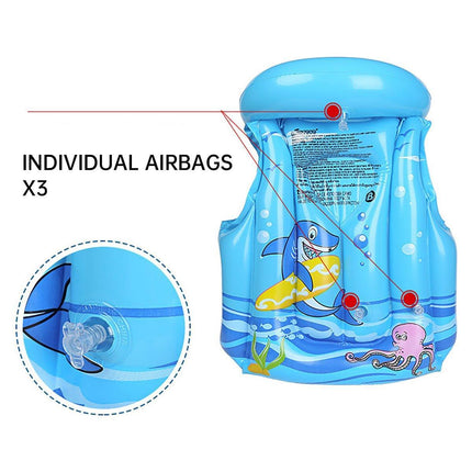 Inflatable Swim Vest with Buoyancy Support for Water Activities and Training Use