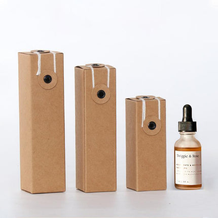 100PCS Kraft Paper Box Lipstick Perfume Essential Oil Cosmetics Packaging Boxes Aimall
