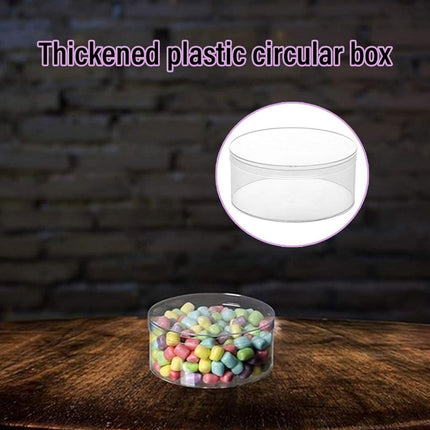 10pcs Clear Round Gift Boxes Plastic Candy Storage Containers for Party Favors