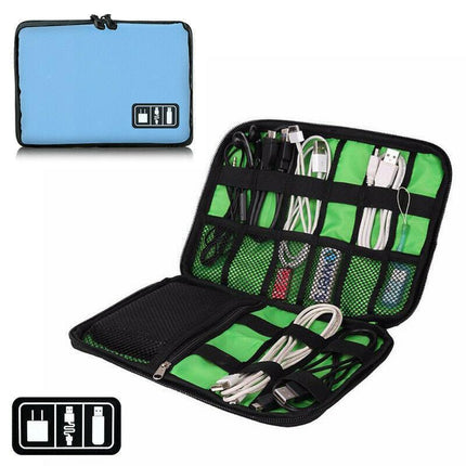 Electronic Accessories Storage USB Cable Organizer Bag Case Drive Travel Insert - Aimall