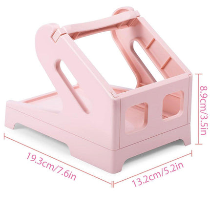 Pink Label Paper Holder Organizer Stand for Office Desk Shelf Storage Solution