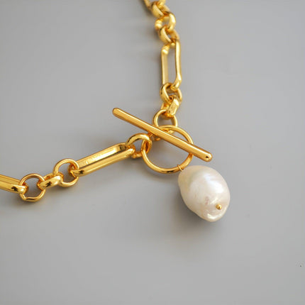 Chain Vintage OT Clasp Necklace Elegant Jewelry for Women Fashion Necklace