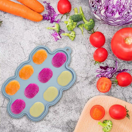 3pcs Food Supplement Freezer Tray Ice Cube Mould Silicone Storage Tray for Early Feeding