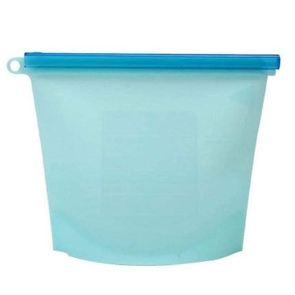 Reusable Silicone Food Storage Bags Leak proof Microwave Freezer Freshness Safe 1000ml*2 - Aimall