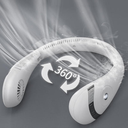 Mini Neck Fan Bladeless Hanging Air Cooler USB Rechargeable Portable Personal - Aimall