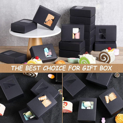 50X Soap Packaging Boxes Paper Box Kraft Window Rectangular