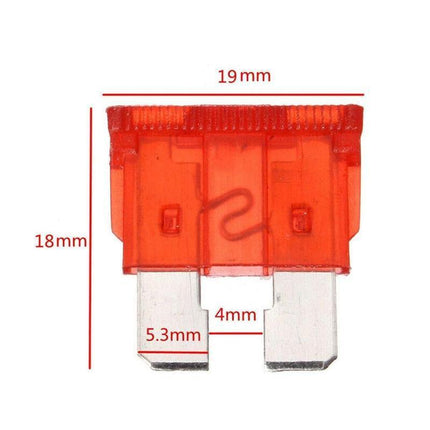 100 Standard Blade Auto Car Assorted Fuses Assortment Kits Sets 2A-35A With Box - Aimall