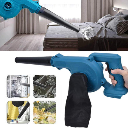 Portable Cordless Air Blower Leaf Dust Tool 1080W 19000 RPM Li-ion Battery