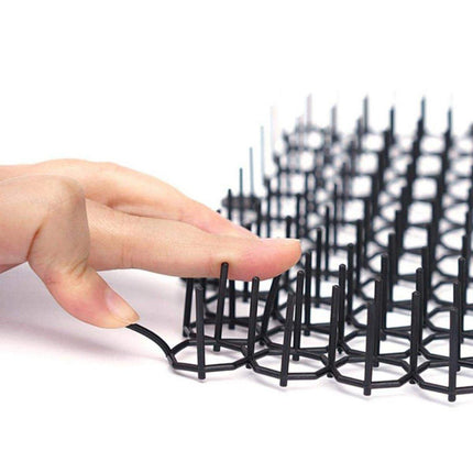 10pcs Anti-Cat Spike Mat Pet Deterrent Mat Outdoor Cat Repellent Netting Kit