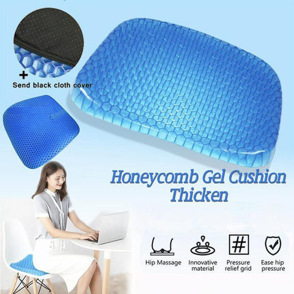 Gel Honeycomb Seat Comfort Cushion Flex Back Support Spine Protector Pain Relief - Aimall