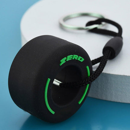 Creative PVC Soft Rubber Tire Keychain Car Key Pendant Schoolbag Accessories