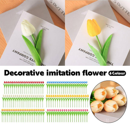 20PCS Real Touch Artificial Tulip Bouquet Fake Flowers for Home Wedding Decor