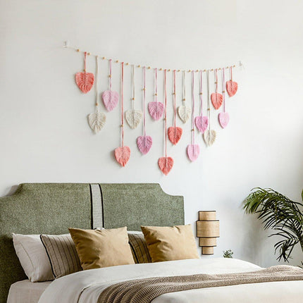 Bohemian Decorative Woven Tassel Leaf Wall Hanging Bedroom Home Wall Decoration