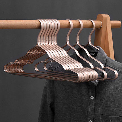 10PCS Metal Clothing Hangers Anti-slip Aluminium Alloy Drying Rack Coat Hanger