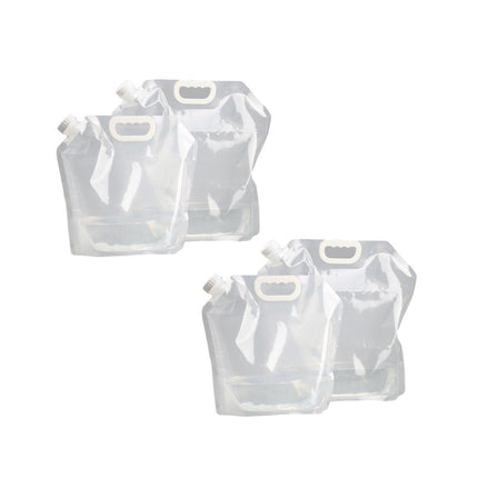 4pcs Folding Water Storage Bag Portable Bucket for Camping Hiking Outdoor Sports