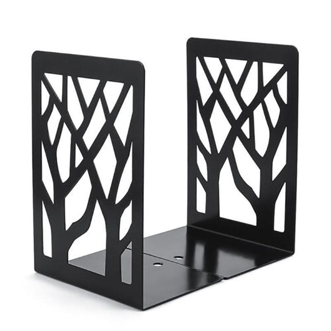 1 Pair Heavy Duty Metal Bookends Decorative Book Ends Holder Stationery Supplies - Aimall