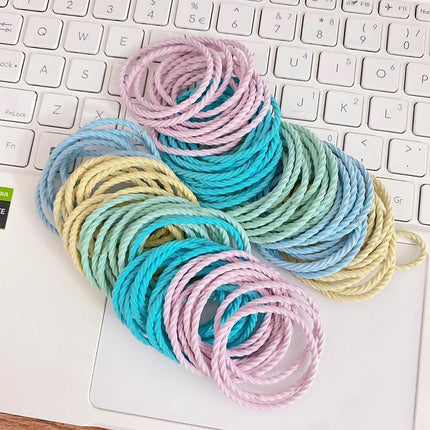 100PCS Elastic Hair Ties Band Rope Cute Tiny Ponytail Holders Girls Bulk Set - Aimall